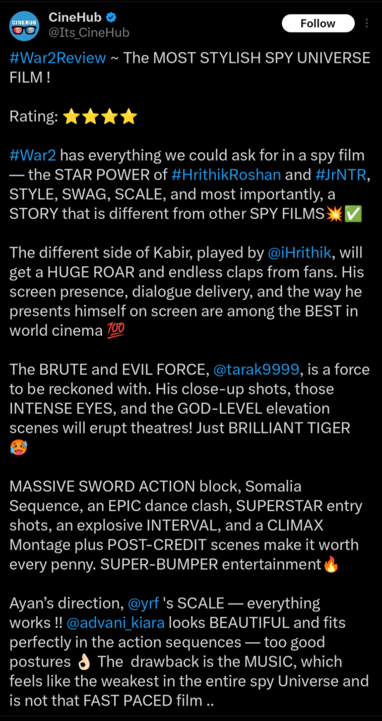 Coolie vs War 2 - X(Twitter) Reviews